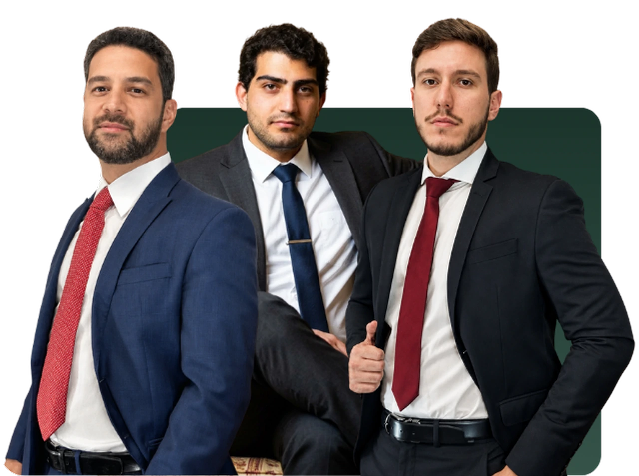 Os três sócios da MJD Advogados